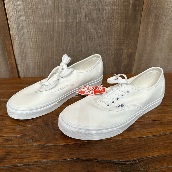Vans Authentic True White Low-top Sneaker Shoe Size 9.5 US Women / 8.0 US Men - Picture 3 of 16